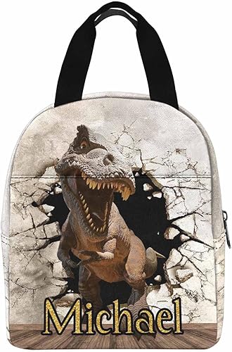 Miniatura 2 de Porta comida de animales personalizada con nombre, divertida bolsa de almuerzo portátil reutilizable para viajes, trabajo, campamento