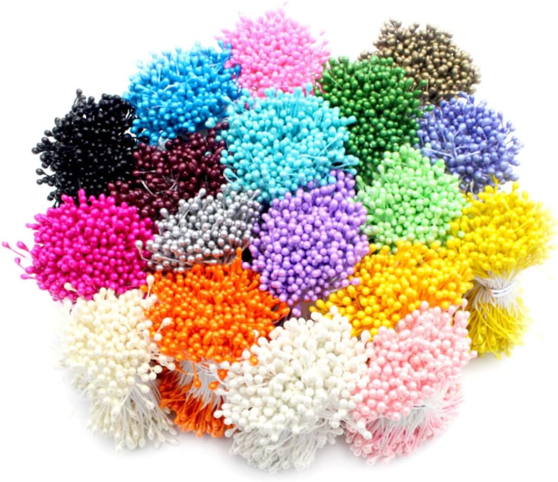 Pearl Flower Stamen Multi Colors Double Heads Pistil 3mm Pistil Cake Decoration 288PCS