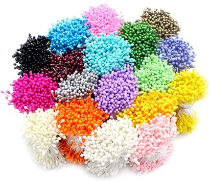 Pearl Flower Stamen Multi Colors Double Heads Pistil 3mm Pistil Cake Decoration 288PCS