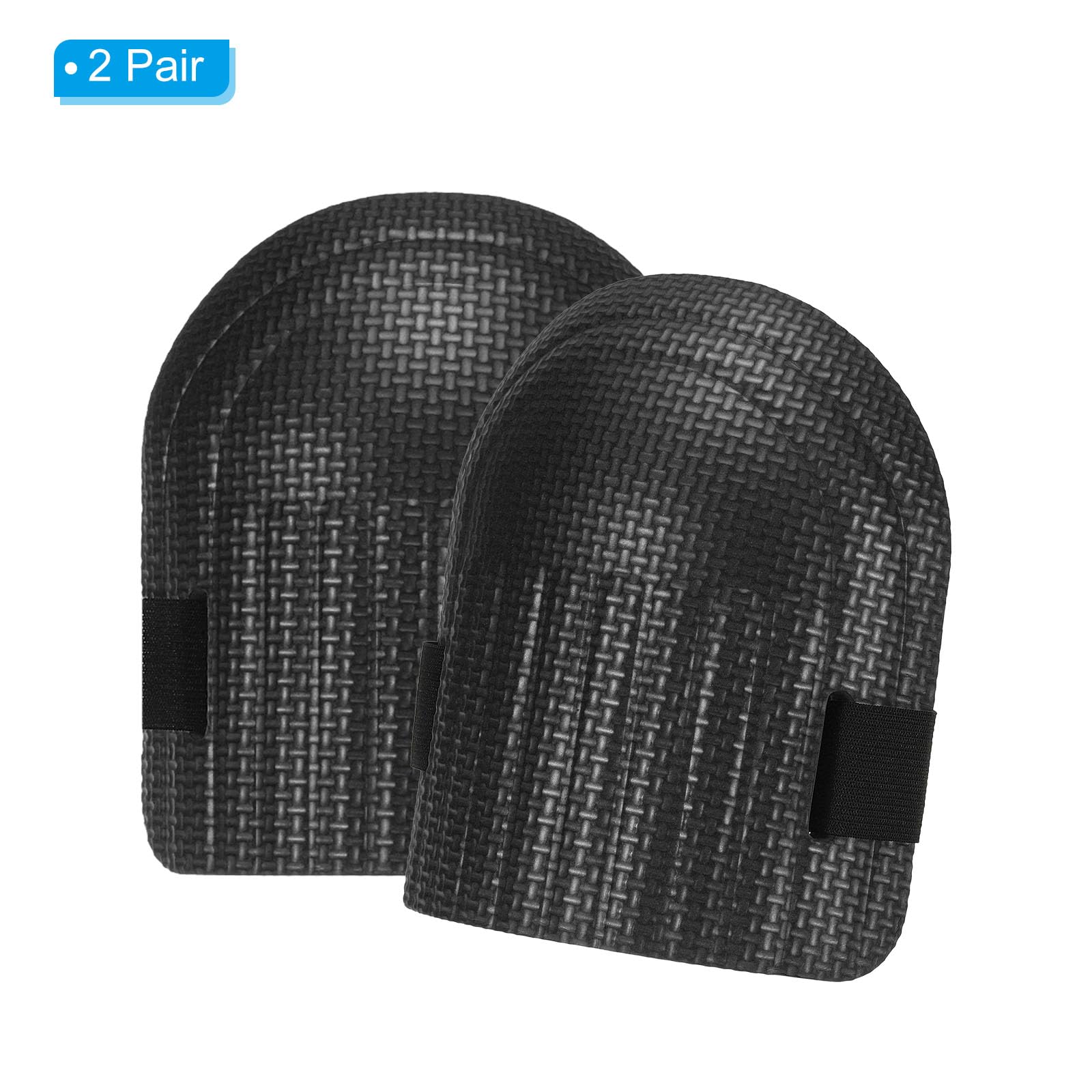 PATIKIL 2 Paio Ginocchiere Giardinaggio EVA Schiuma Ginocchiera Nero | con Cinghie Elastiche, Leggera, Impermeabile, per Pulizie Domestiche Lavori Costruzione