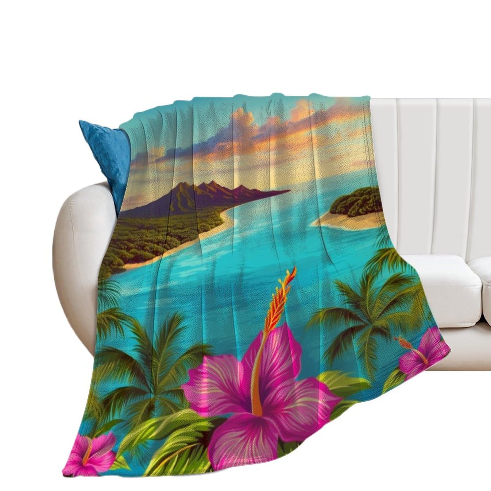 Couverture chaude Hello Hawaï, l'idée cadeau parfaite pour femme pour l'hiver