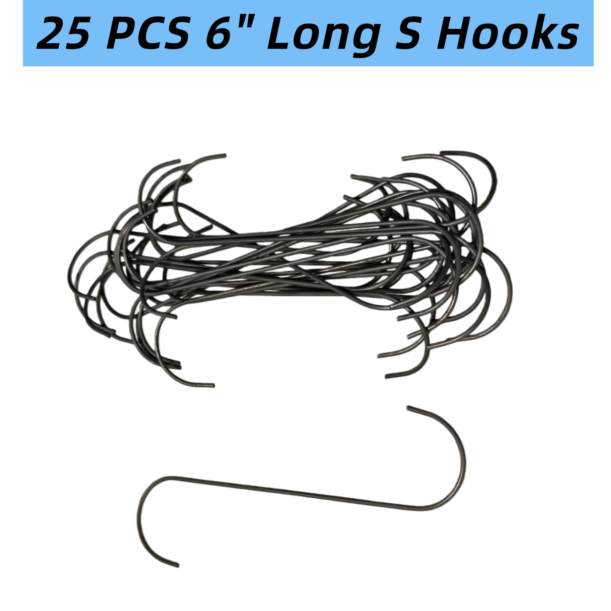 Industrial S-Hooks - 25 Pack for Painting & Coating -2 Industrial S-Hooks - 25 Pack for Painting & Coating -2