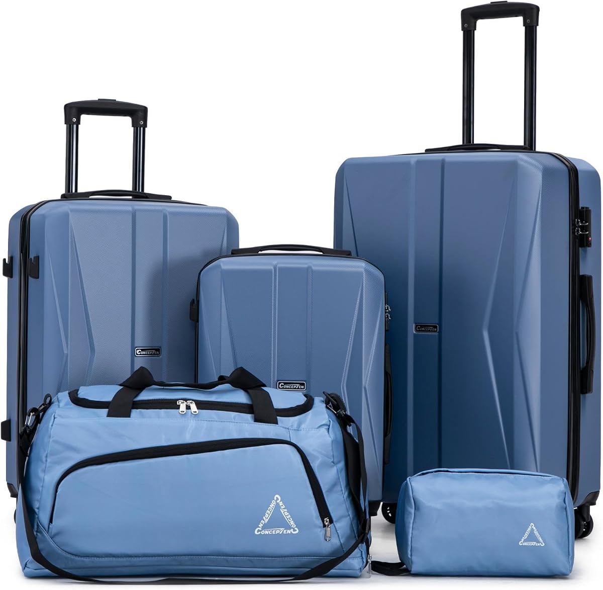 Juego de maletas rígidas de 20/24/28 pulgadas, juego de equipaje ABS con cerradura TSA de 5 piezas