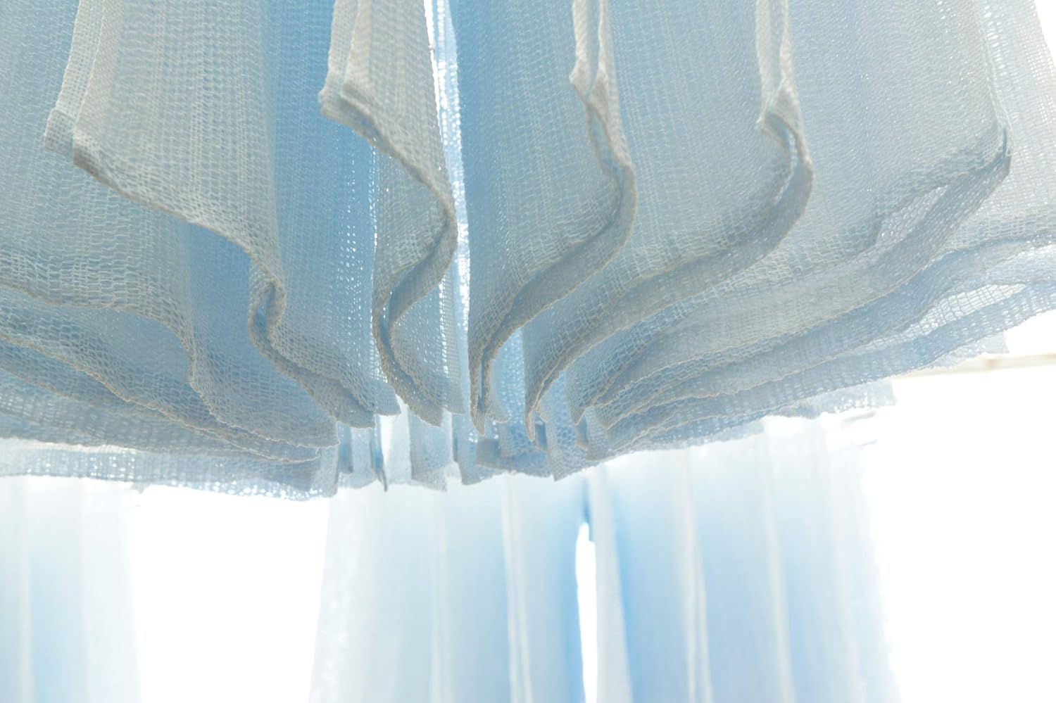 和紙で洗うと健やか素肌 和紙タオル 「うるわし」は石けんなしでも皮脂汚れ、角質、体臭すっきり和紙のボディタオル 速乾衛生的：淡いブルー