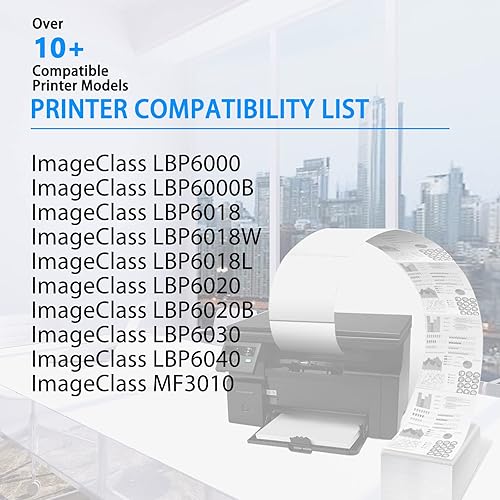 Miniatura 2 de NineLeaf Cartucho de tóner de repuesto compatible con Canon 125 CRG-125 CRG 125 C125 3484B001 para usar con impresora láser ImageClass LBP6030w