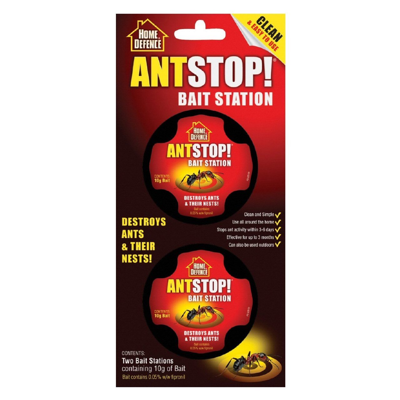 Ant Stop! Home Defence Bait Station, 10 g, Black