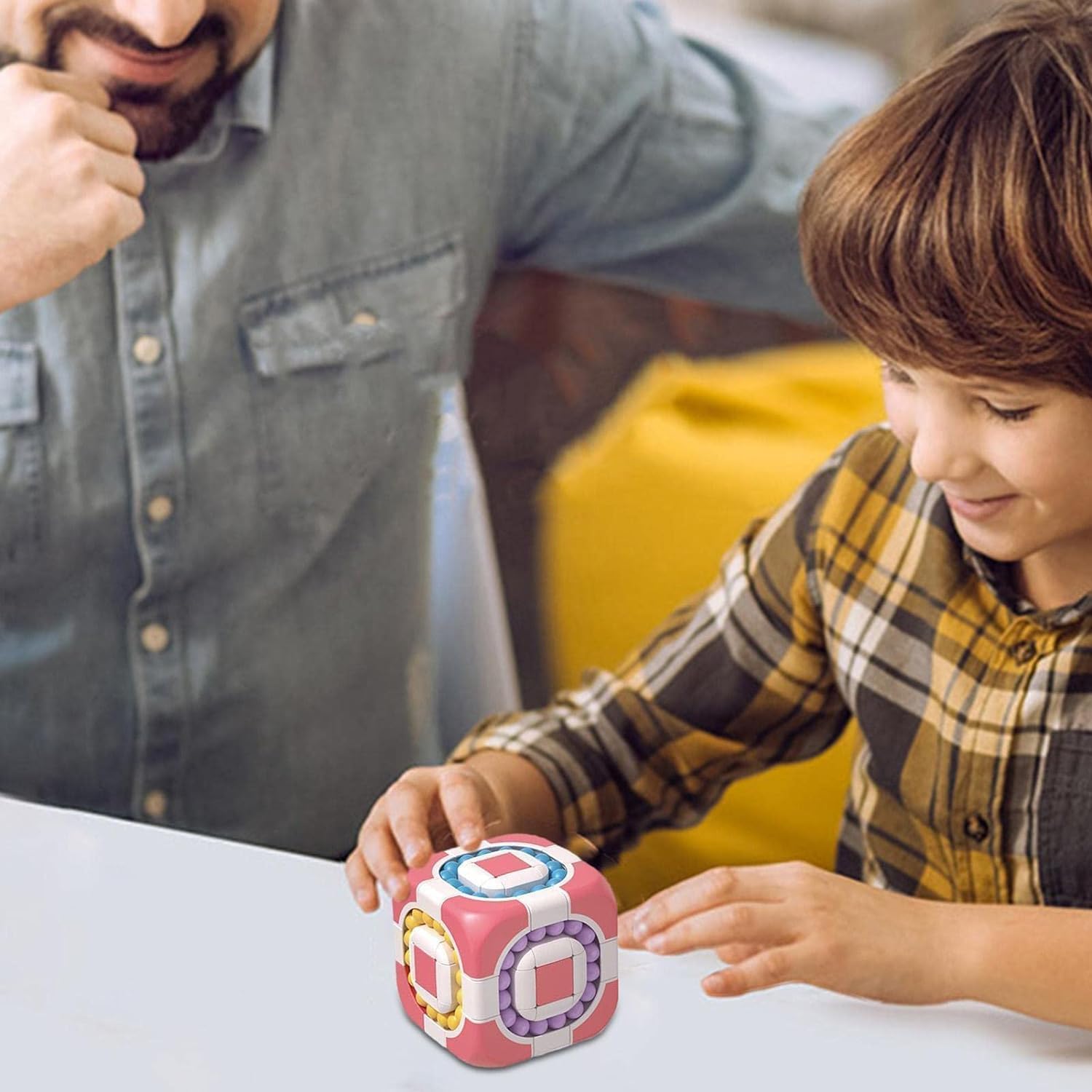 TIUDTOY 3D Game Brain Teaser Puzzlle Ball Cubbe Fun Challengging Puzzlle Tire Cubbe Sensory for Adults Kids (Square Magic ) 1