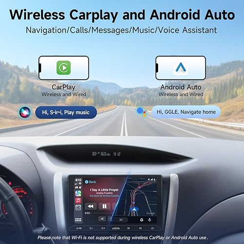 Miniatura 3 de A5L 10.1 pulgadas 2G+32G Android Doble DIN Estéreo, CarPlay inalámbrico y Android Auto pantalla táctil de radio para coche, conexión