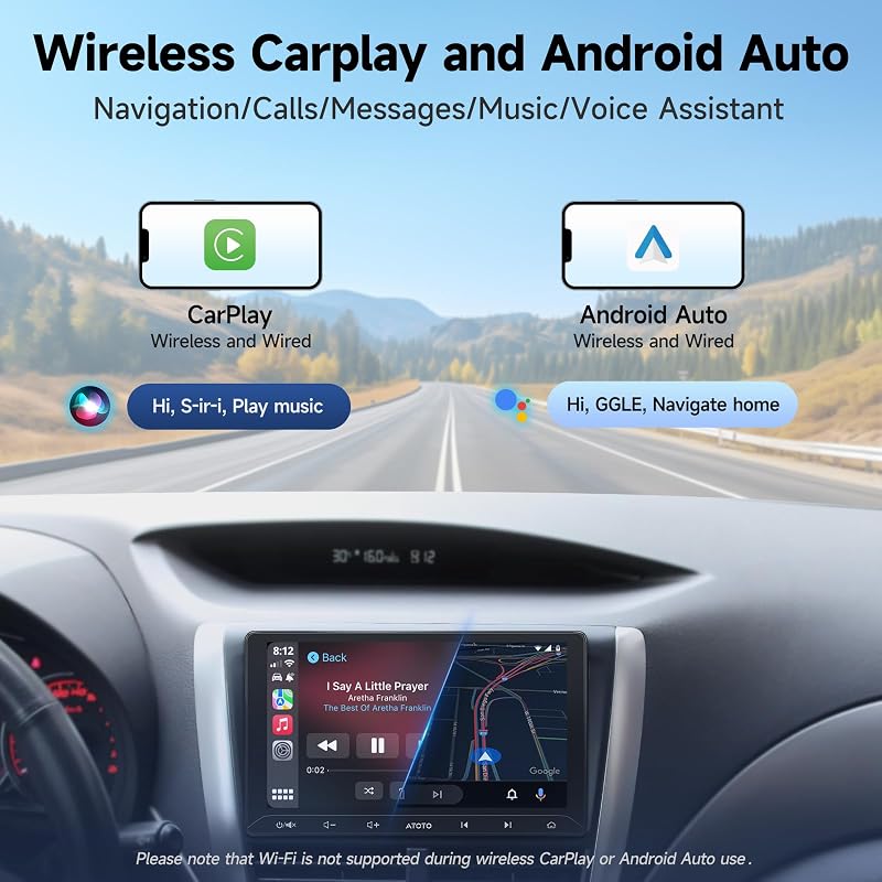 ATOTOZONE A5L 10.1" Android Autórádió WiFi Bluetooth USB CarPlay MirrorLink