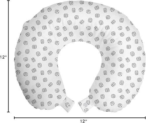 Miniatura 138 de Lunarable Teal Travel Pillow Neck Rest, Aquatic Fauna Theme Hand Drawn Style Various Starfish in Blue Shades, Memory Foam Traveling Accessory for