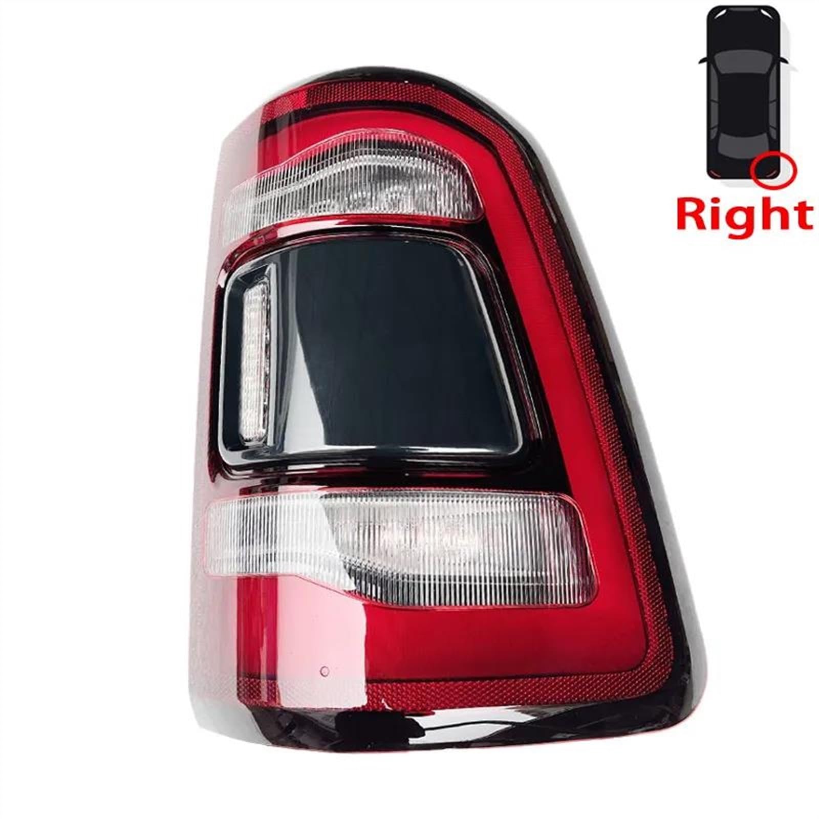 Luz Trasera De Freno Para Coche LED Negra Accesorios Sin Módulo Para Dodge Para RAM Pickup Para 1500 2019 2020 2021 2022 Faros Traseros(bien)