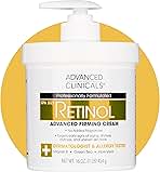 Advanced Clinicals Retinol Body Lotion & Face Moisturizer | Visible Anti Aging Skin Care Retinol Body Cream For Women & Men Targets Look Of Fine Lines, Wrinkles, & Crepe Looking Dry Skin, 16 Ounce