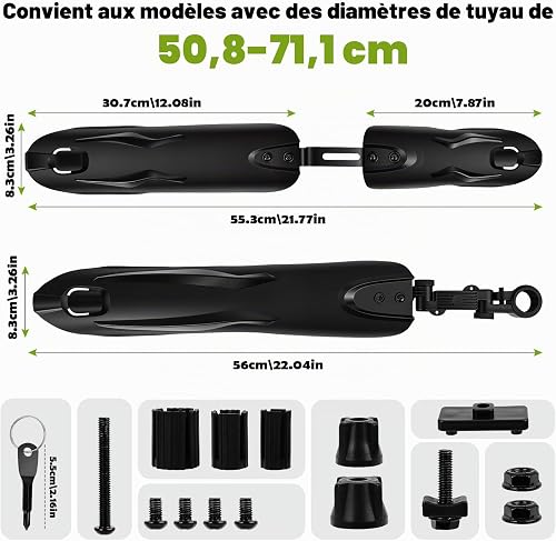 Behiruch Kit de Garde-Boue Universel pour vélo VTT 24-29" avec Outils - 2