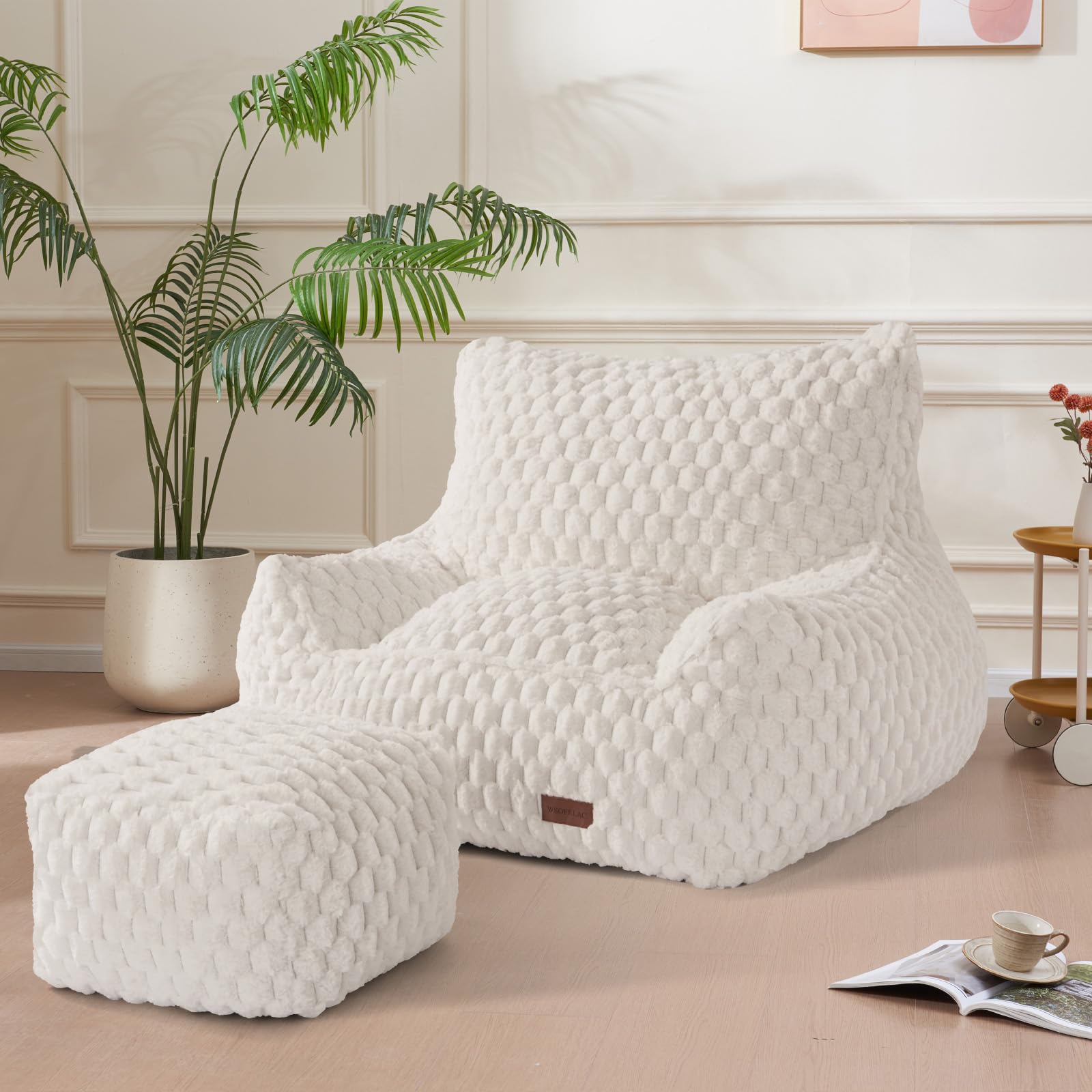 Bean Bag Chair with Ottoman WSOFRLAC