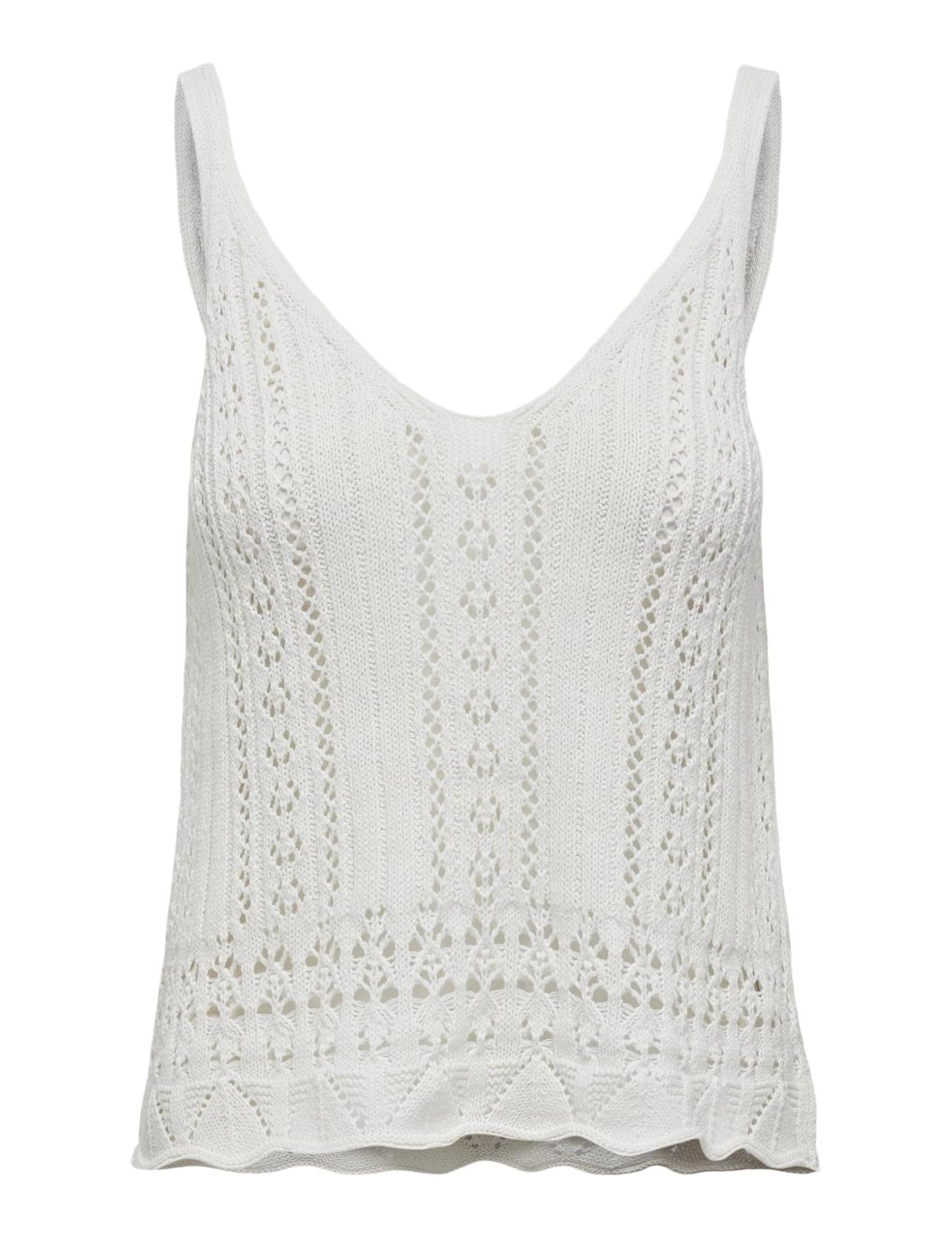 ONLY Women's Onllyzet Life S/L Top KNT Noos, Cloud Dancer, XS