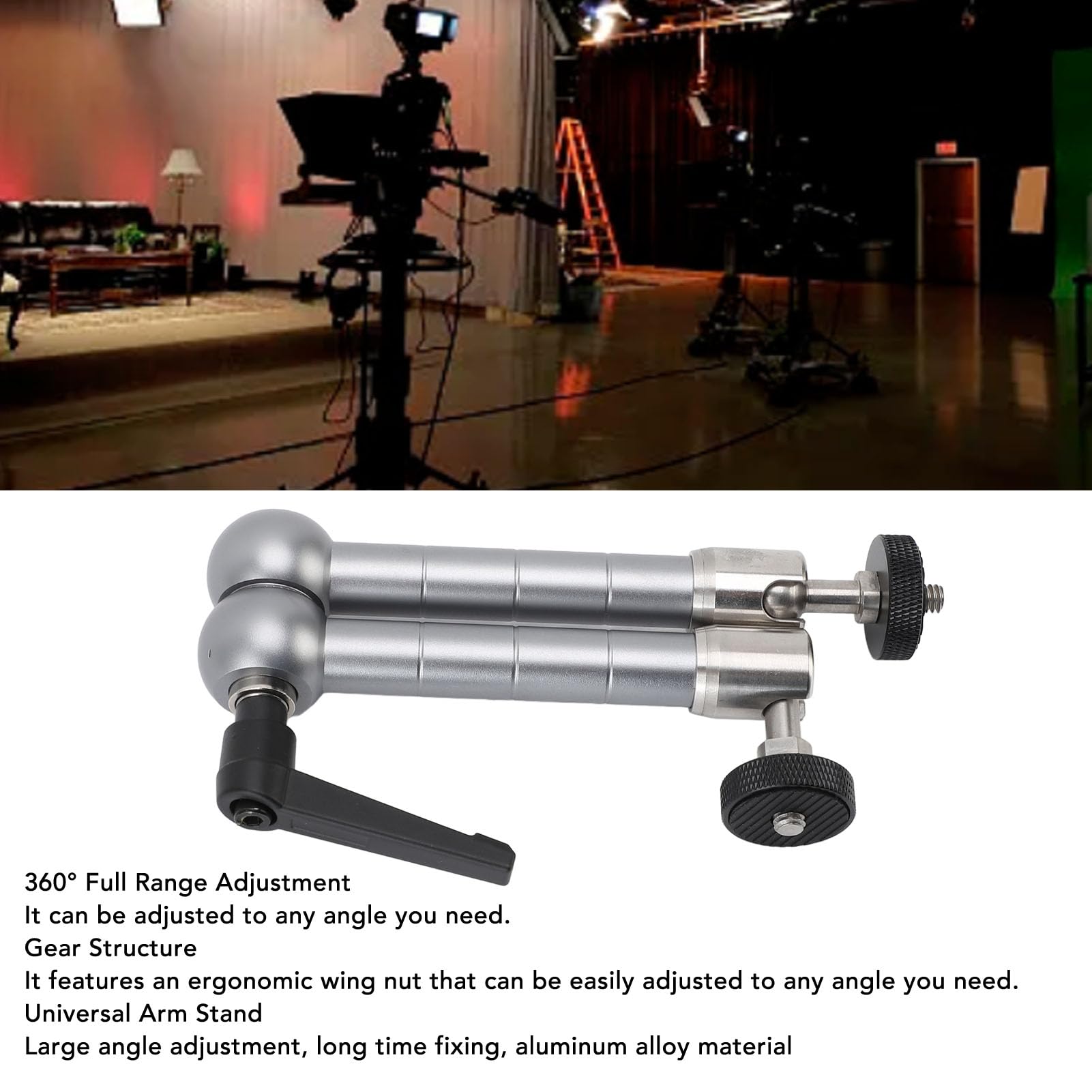 CHICIRIS Supporto per Fotocamera con Morsetto e Filettatura 1/4in, per | Design ergonomico, rotazione a 360 gradi, supporta fotocamere, alluminio resistente