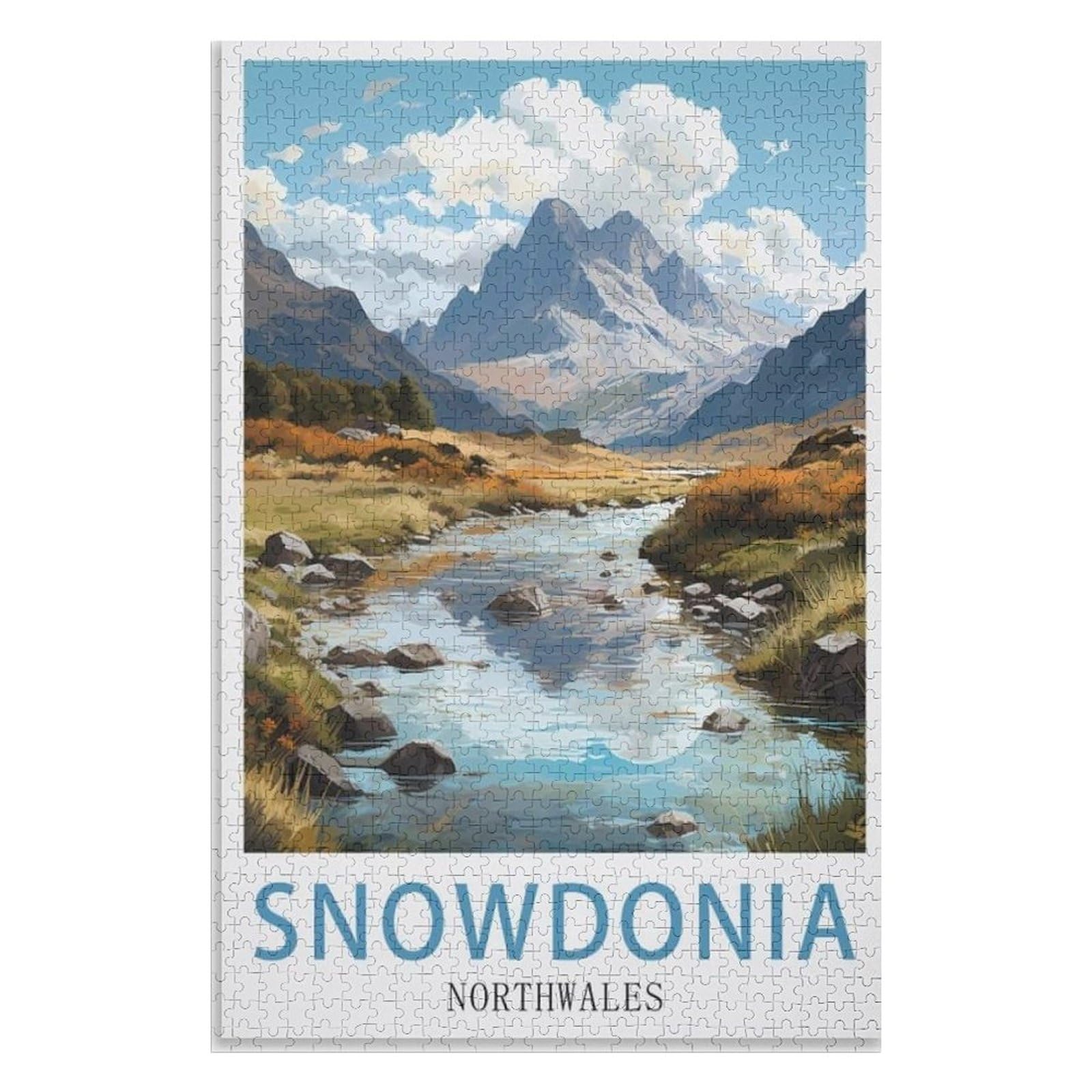 puzzles for adults, family puzzle game birthday gifts, Snowdonia North Wales，Adults 1000 Piece Jigsaw Puzzle- Christmas，38x26，paper puzzle，AA-514