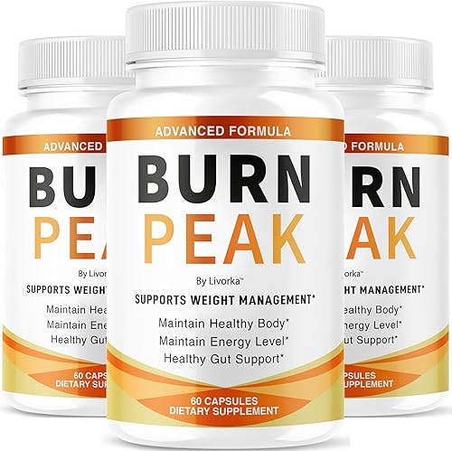 Burn Peak Cápsulas (3 unidades) Píldoras de peso oficiales BurnPeak Advanced Premium Support Máxima fuerza, suplemento de pico de quemadura