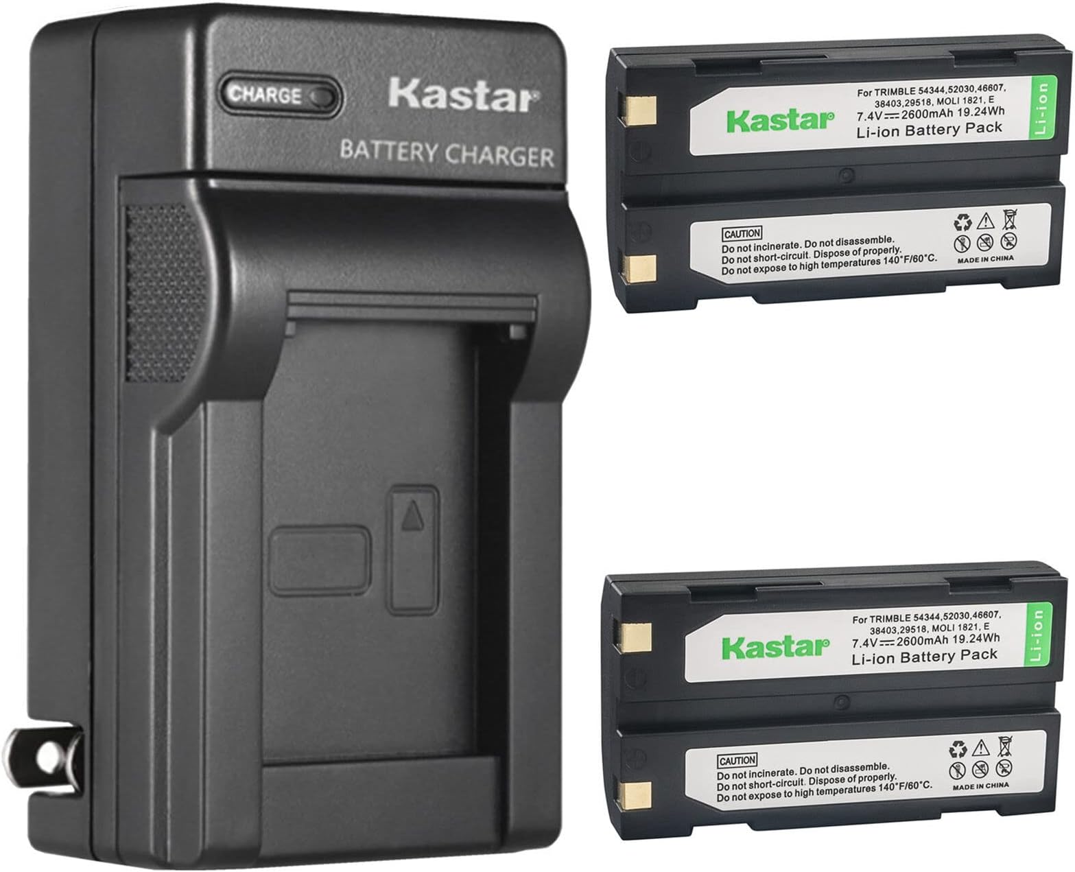 Kastar 2-Pack Ei-D-Li1 Battery and AC Wall Charger Replacement for HP PhotoSmart 912, PhotoSmart 912xi, PhotoSmart C912, HP C8872A, TechCell PR122DG, Telxon Bar Code Scanner, TSCI Data Collector