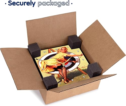 Miniatura 6 de 3dRose Reloj de pared silencioso - 15 pulgadas - Impresión de Elvgren Pinup cerca de Miss Tiro con arco - Pinups retro