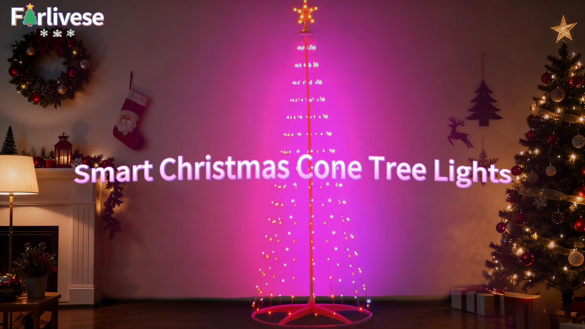 ライト・ランタン WHAT WE WANT WWW_Xmas tree Forlivese 6FT Smart Christmas Cone Tree Light, 100+ Modes