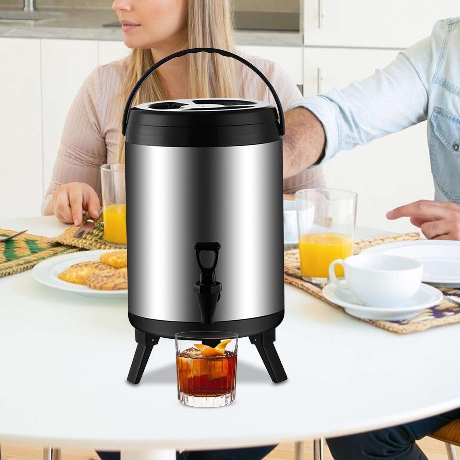 Dispensador bebidas frías Jarra Para Bebidas Heladas Y Accesorios De | Enfriador Agua Aislado Portátil Antifugas Para Hogar Oficina Camping Aire Libre Picnic Playa Viajes Verano Invierno