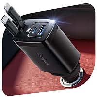 Lamicall 4-IN-1 Caricatore Auto USB C, 75W Caricatore Accendisigari 12V/24V