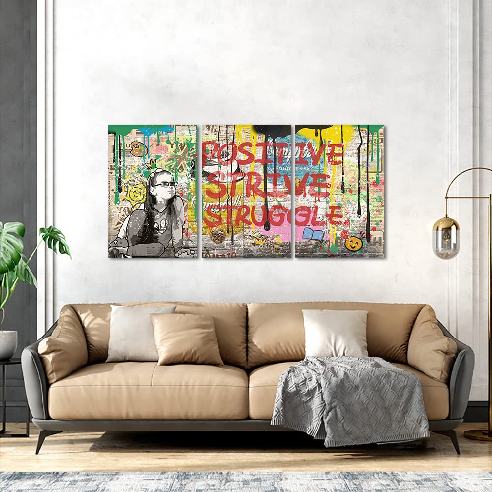 Amazon.co.jp: 3ピース モチベーションを高めるキャンバス ウォール