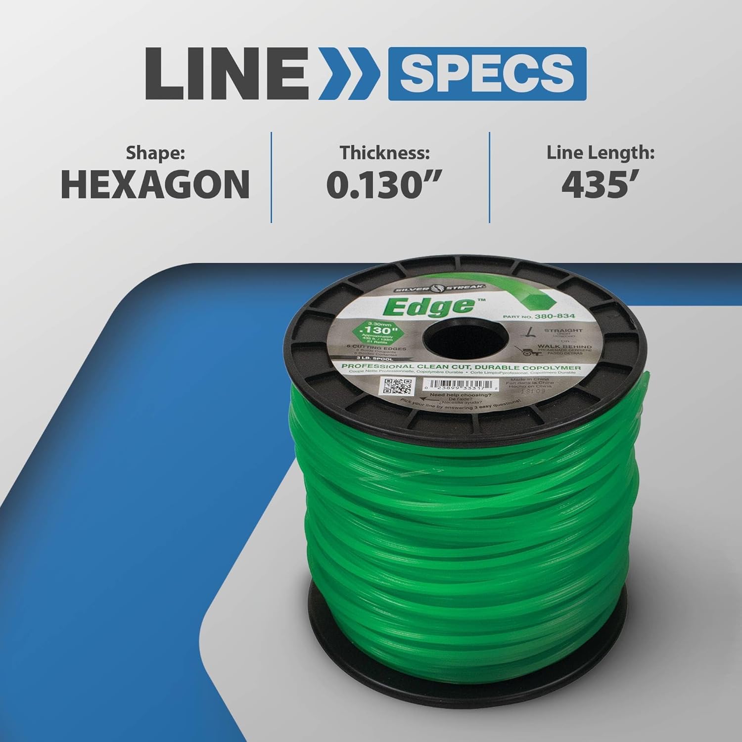 Stens 380-834 Silver Streak Trimmer Line 435-Foot by .130-Inch