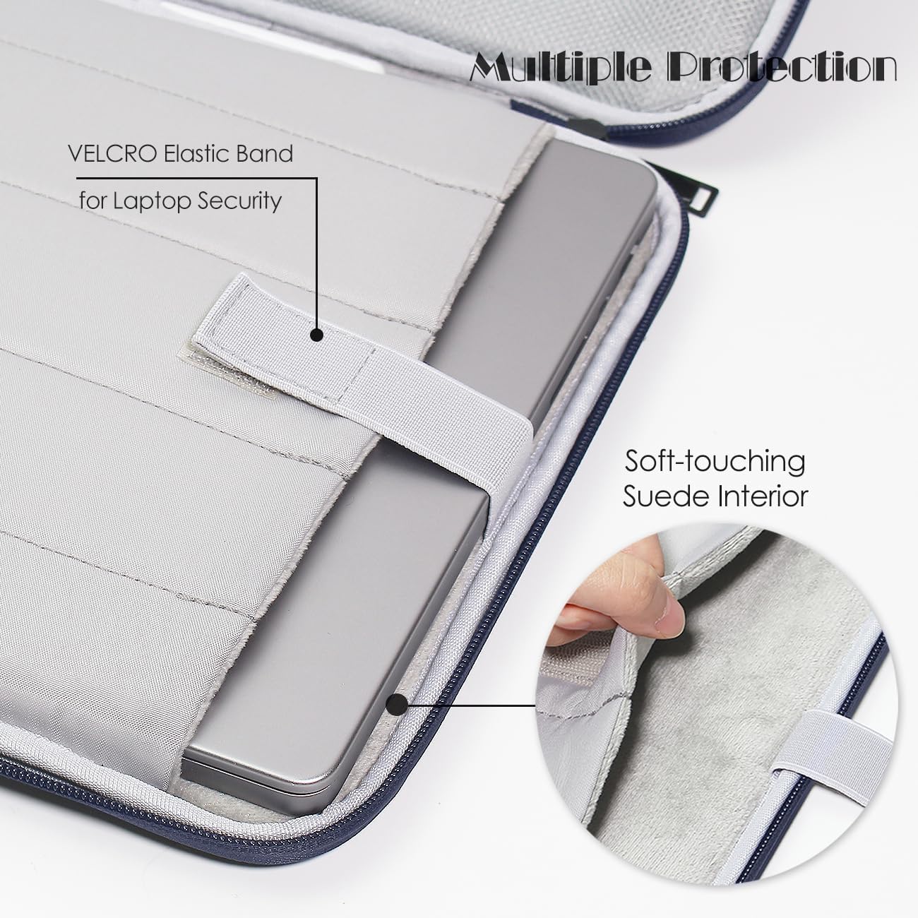 ProElife 13-Inch Laptop Sleeve Case for 2026 New MacBook Air 13.6 inch M5/A3449 Chip & MacBook Neo A18Pro/A3404 13 inch Accessory Traveling Water-Resistant Bag Portable Carrying Case (Navy Blue)