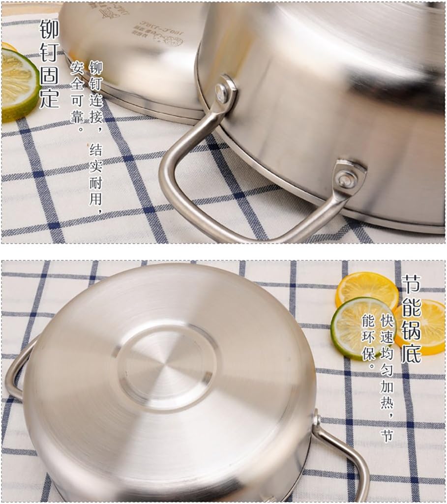 Stainless steel Tempura Fryer Pot, Mini Deep Fry Pan with Drainer, With Thermometer 7.9 Inch (20 cm) (A)