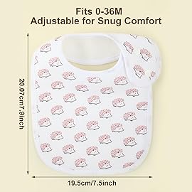Benoxine Baby Bibs Soft and Absorbent Organic Cotton Bandana Drool Bibs Set for Boys Girls Newborn 0-36 Months