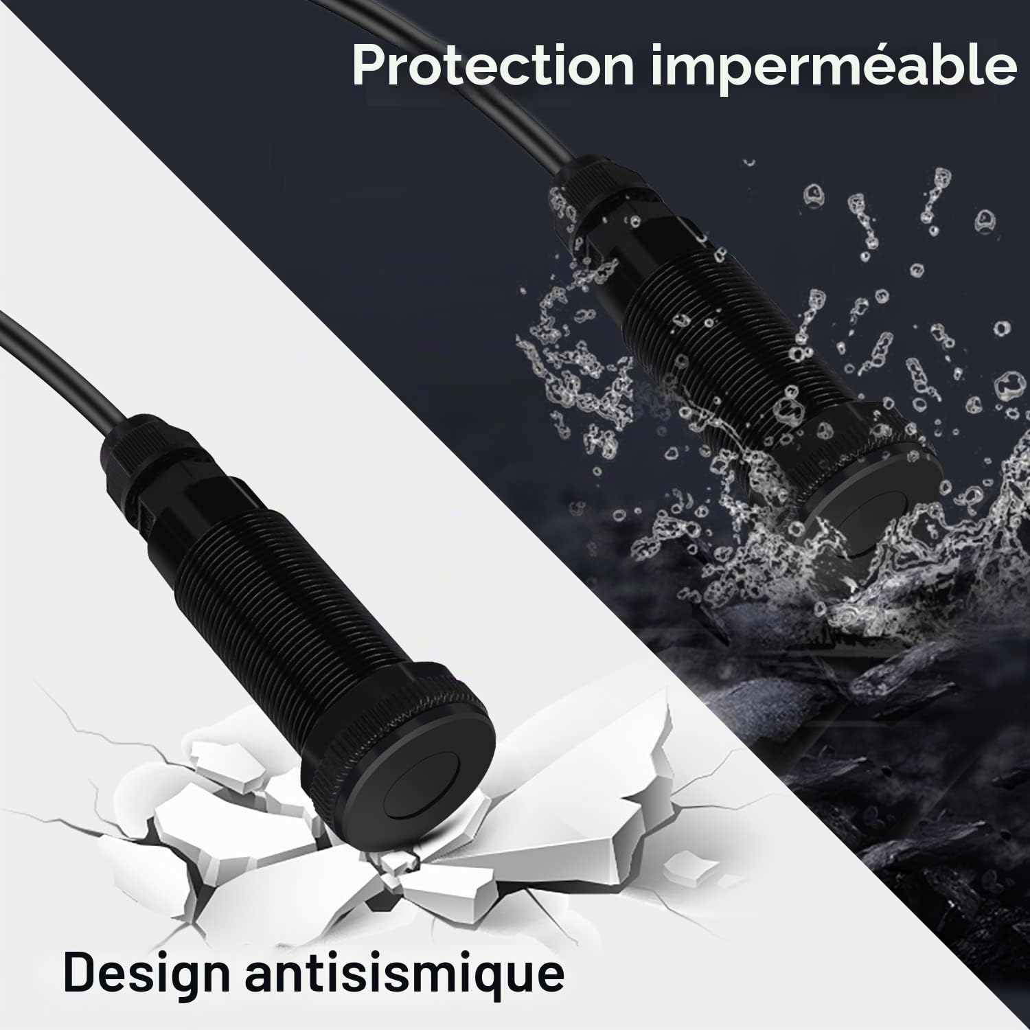 Capteur de Distance Laser WITMOTION WT53R-485, Compteur de Mesure 4CM-4M avec Fonction d'alarme, précision de ± 20 mm, UART 5-36V, télémètre d'outil de Mesure numérique étanche