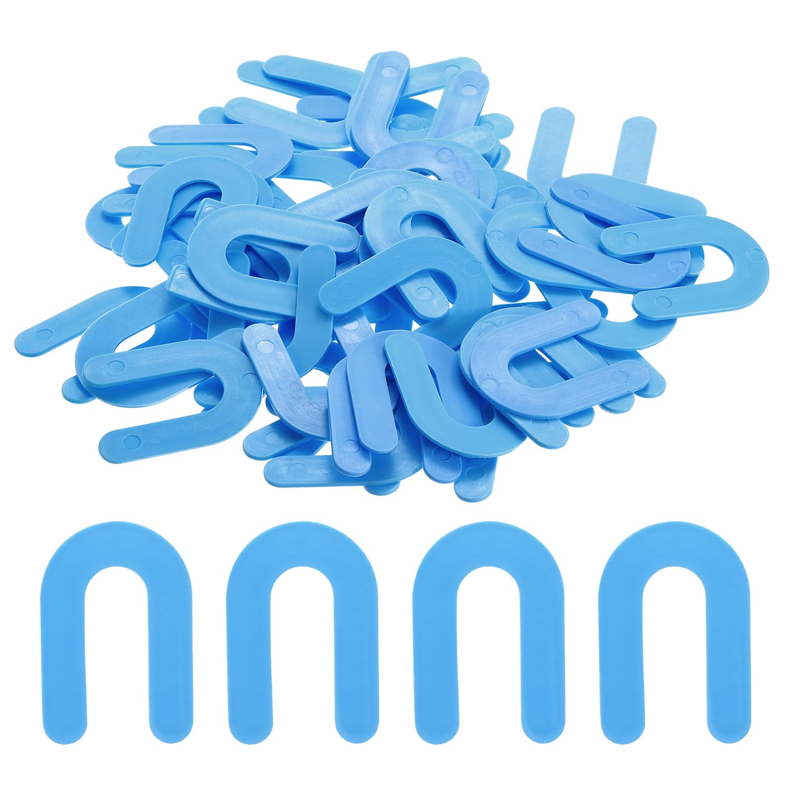 sourcing map Distanziatori per piastrelle a ferro di cavallo, 1,5 mm, a forma di U, in plastica, per livellamento piastrelle, 1000 pezzi, blu