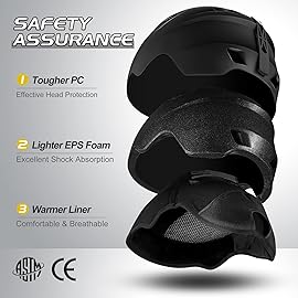 Odoland Ski Helmet and Goggles Set for Adults & Youth, Snowboard Helmet with Goggles - Shockproof Winter Sports Helmet with Protective Shell for Men, Women & Teens, Black, M