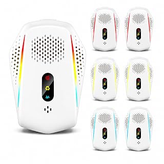 Repelente Ultrasónico de Plagas 6 Pack, Ahuyentador de Ratones e Insectos con 3 Modos Inteligentes, Ultrasonidos para Casa, Cocina, Dormitorio, Garaje, Seguro para Niños y Mascotas (Blanco) - Amazon product rated Grade A