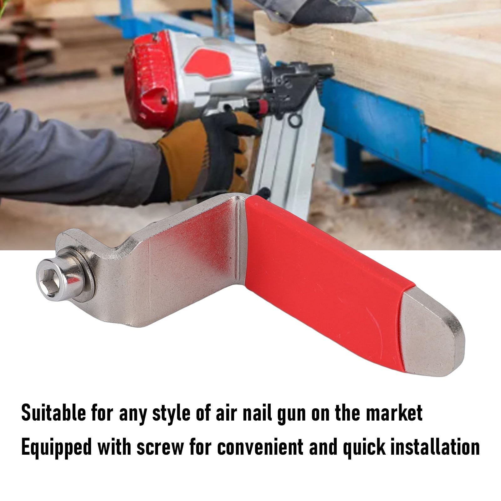 5-Pack L-Shaped Air Nail Gun Hooks – Stainless Steel Heavy Duty Rafter Hooks For Pneumatic Tools, Organizers For Nailers, Blow Guns & Impact Wrenches