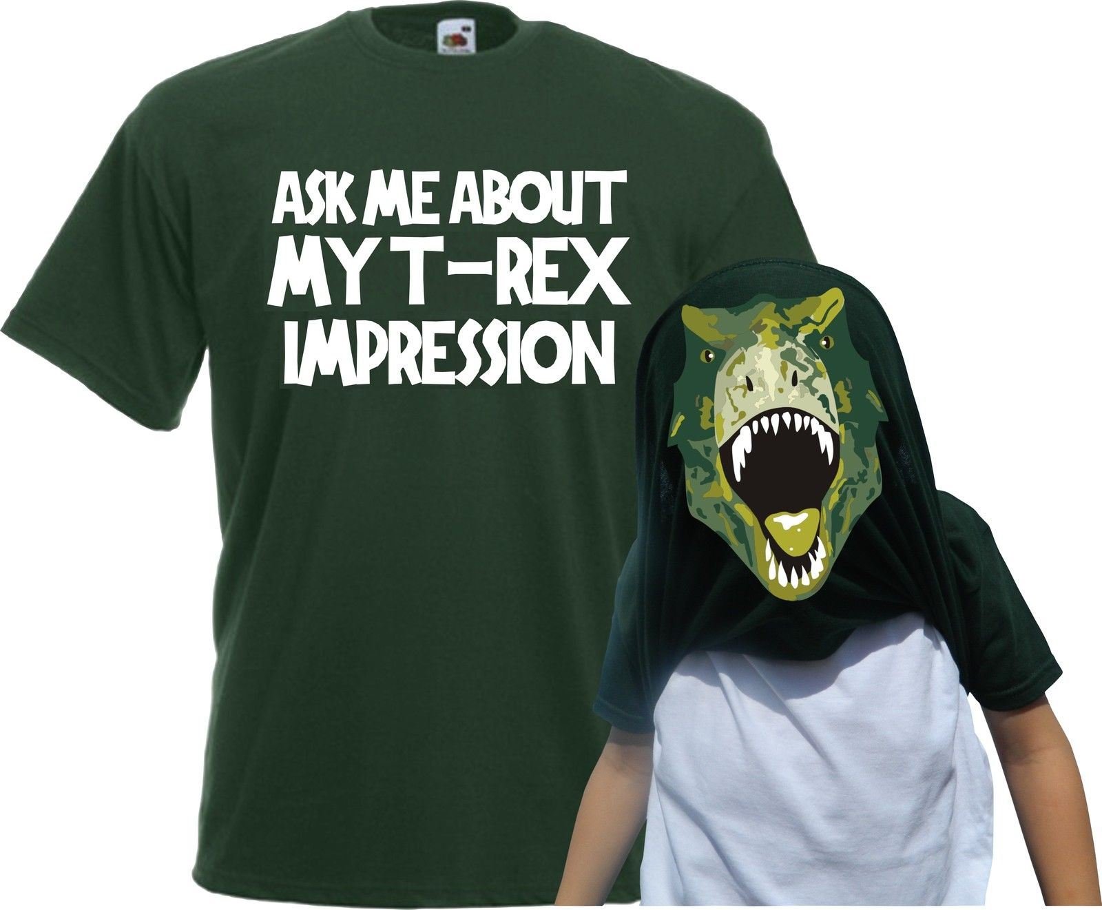 Reality Glitch Purple Kids Ask Me About My T-Rex Flip Funny Dinosaur Tshirt (-12-14 Years)