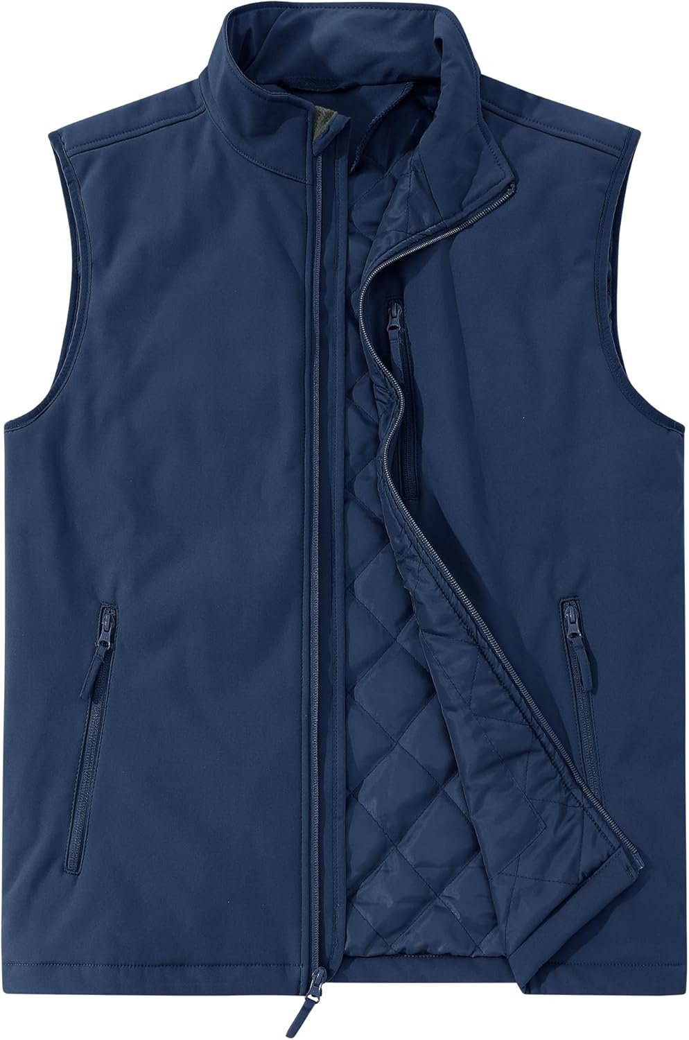 Outdoor Ventures Men's Casual Outerwear Vest Lightweight Winter Zip Up Sleeveless Jacket for Hiking Travel Golf Running