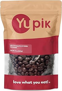 Yupik Milk Chocolate Covered Pistachios, 1.1 lb (17.6 oz), Fine Milk Chocolate, Roasted Nuts, Decadent Pistachios Dipped in Chocolate, Creamy & Delicious Snack, Perfect for Sharing & Gifting