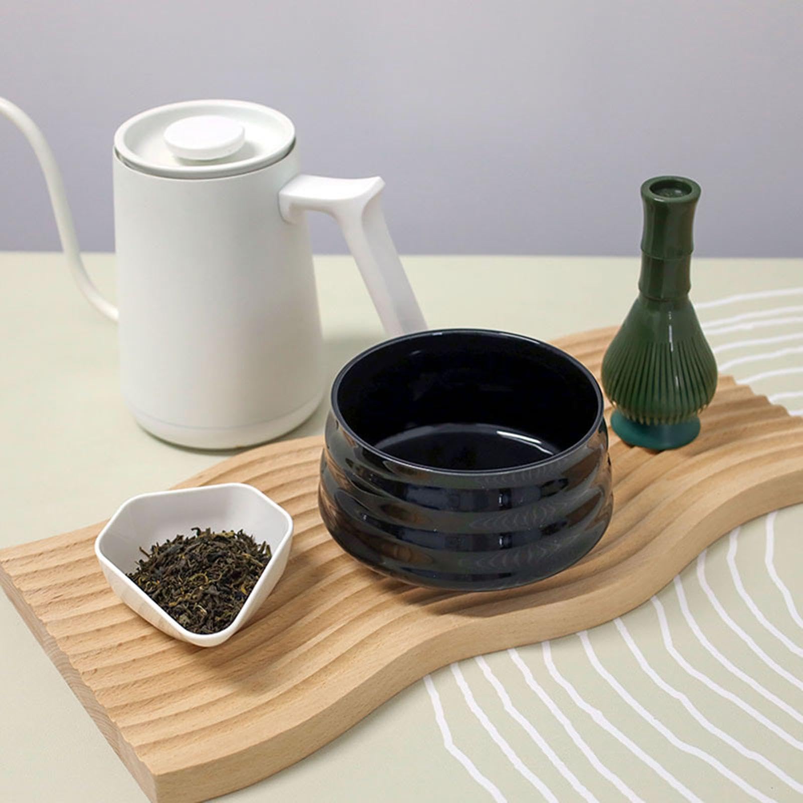 Set di fruste Matcha per uso alimentare in ABS con supporto Strumento