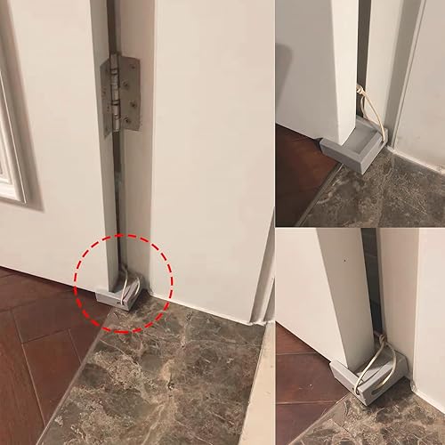 Miniatura 7 de Tope de puerta, bloque absorbente de golpes, cuña de tope de puerta, puerta de oficina en casa, anticolisión, antideslizante, para la mayoría de