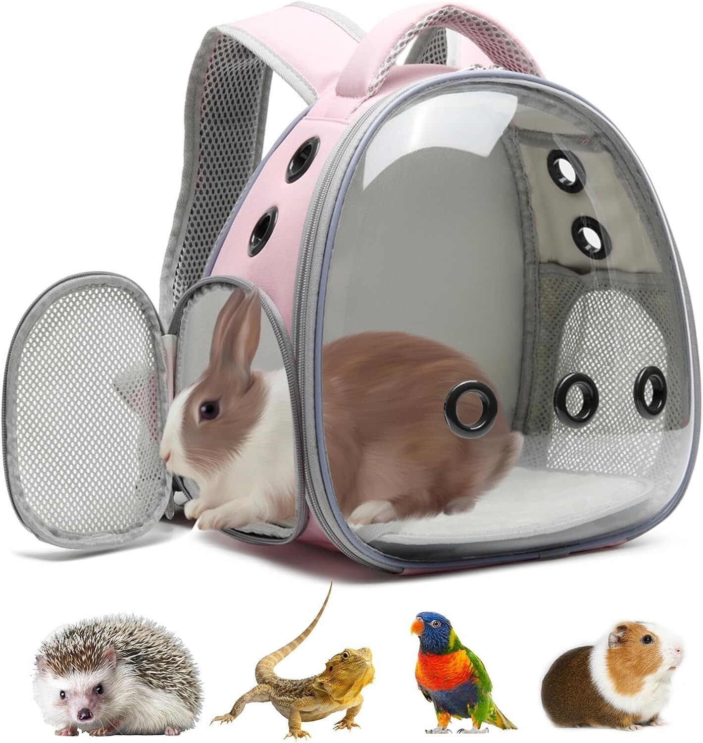Mochila Mascotas Mochila Portátil De Viaje para Animales Pequeños, Bolsa para Mascotas Hámster, Portador Conejillo Indias, para Pájaros Animal(B)