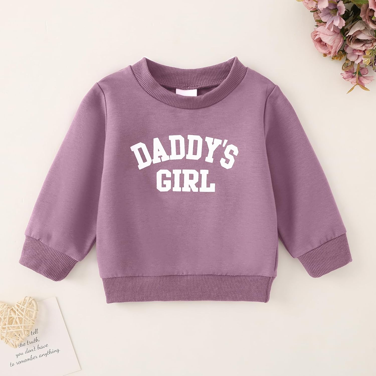 Yvowming Baby Girl Clothes Daddy’s Girl Long Sleeve Sweatshirt Pullover Tops + Joggers Pants Fall and Winter Outfit Set - Image 5