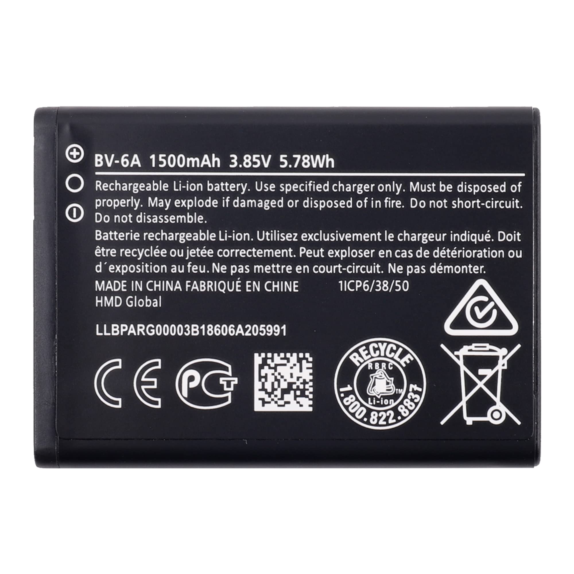 BV-6A bateria kompatybilna z Nokia 8110 4G 2017 Nokia Banana 2060 3060 5250 C5-03 z narzędziami