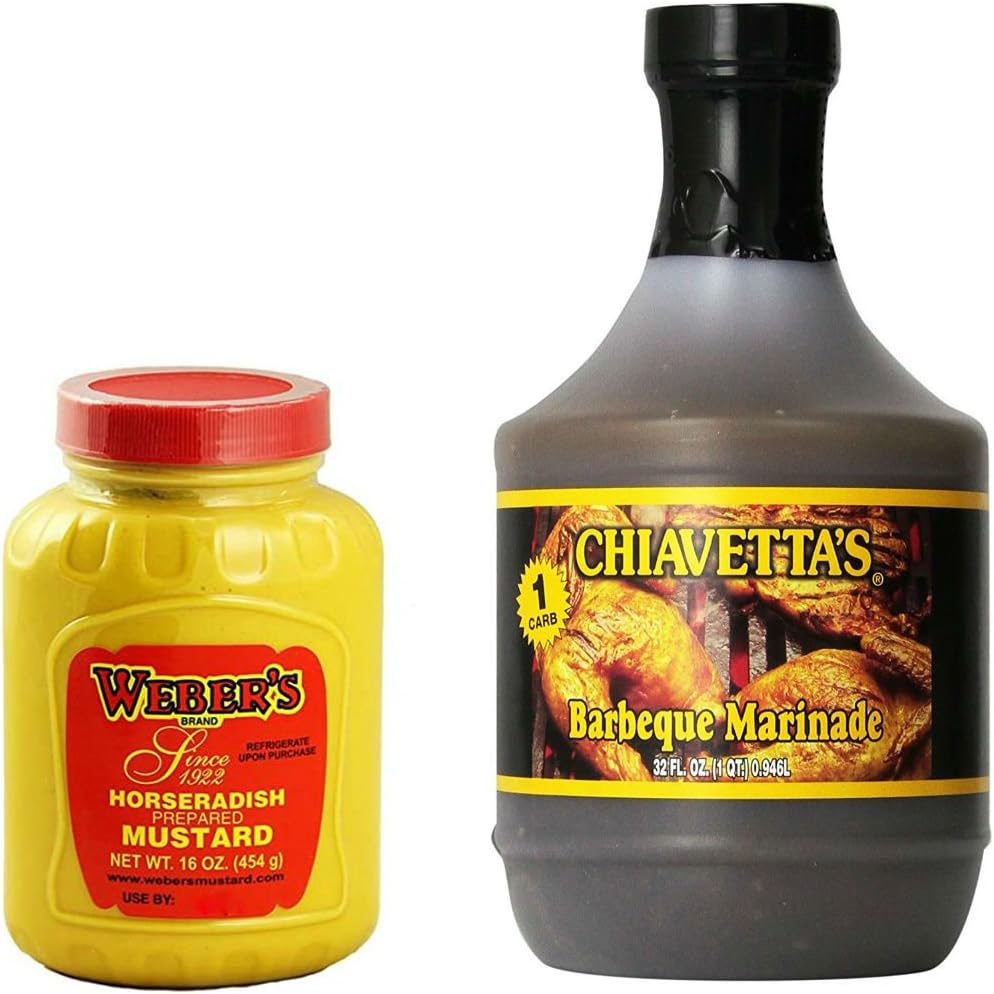 Weber's Meerrettich Senf 473 ml und Chiavetta's Barbecue Marinade 907 ml