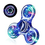 SCIONE LED Fidget Spinners, Light Up Sensory Fidgets Toys for Kids, Glow in The Dark Toy for Kid 4-8-12, ADHD Anxiety Stress Relief Toys for Adults, School Classroom Exchange Gifts for Kids