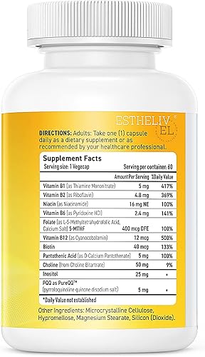 Miniatura 3 de ESTHELIV Complejo Super B con PQQ - 60 VegeCaps