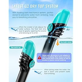 Greatever G2 Full Face Snorkel Mask with Latest Dry Top System,Foldable 180 Degree Panoramic View Snorkeling Mask with Camera Mount,Safe Breathing,Anti-Leak&Anti-Fog