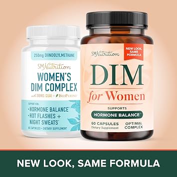 Maca Root Gummies and Women's DIM Supplement | Hormone Balance Bundle with Peach Flavor Maca Gummies (30 Servings) and 250mg Diindolylmethane DIM Supplement for Women (60 Servings)